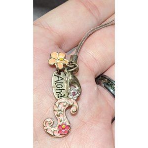 Pink Aloha S Phone Charm